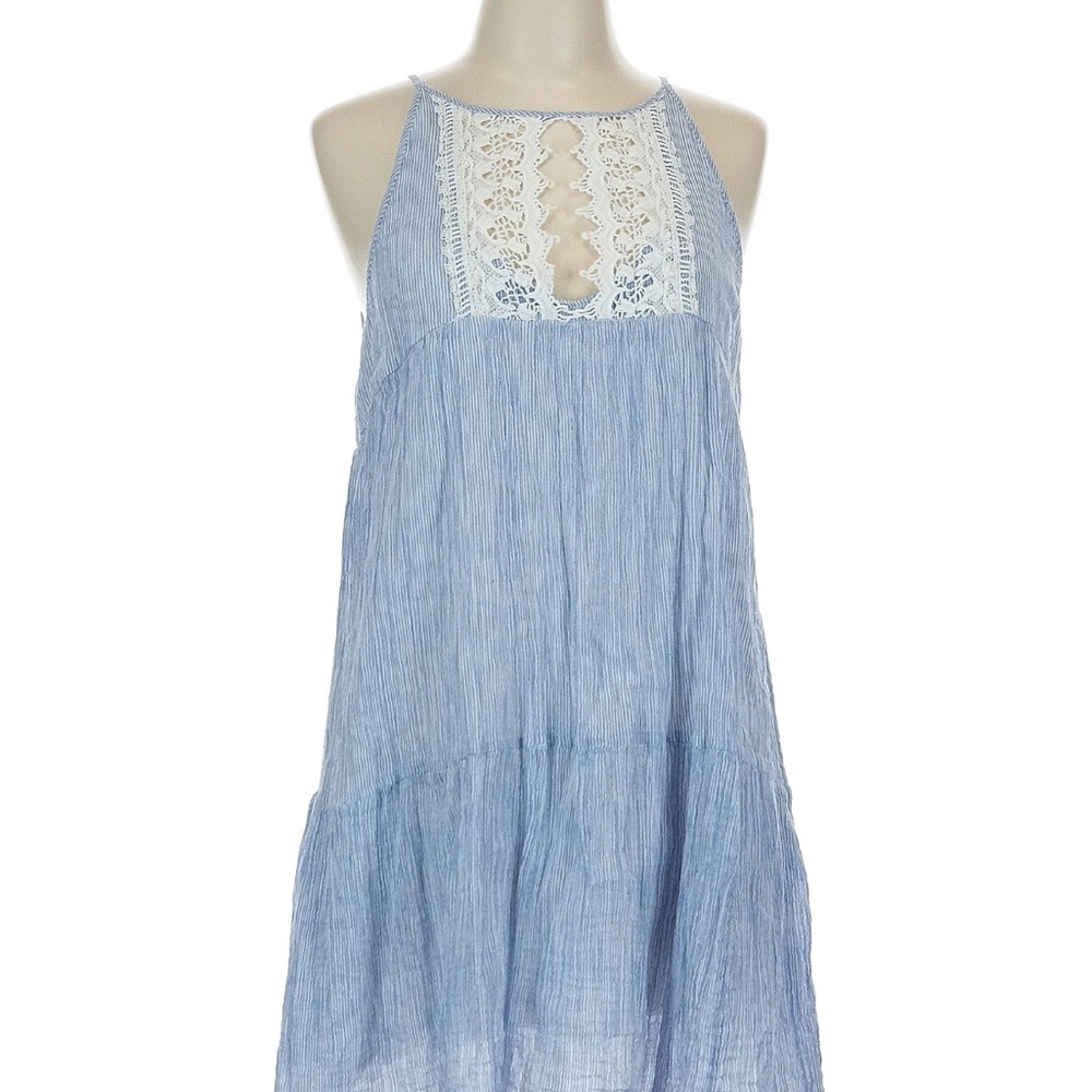 Kori Light Blue Lace Mini Dress